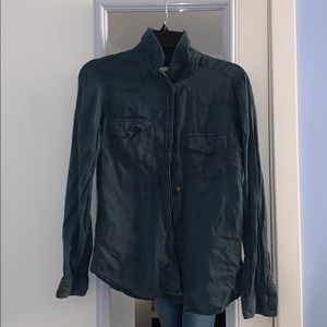 Teal button-down